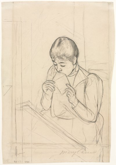 Brevet recto, Brevet verso, 1891. af Mary Cassatt