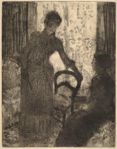 Den besøgende, ca. 1880. af Mary Cassatt