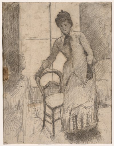 The Visitor recto, The Visitor verso, ca. 1881. af Mary Cassatt