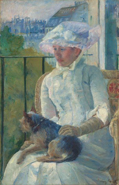Ung pige ved et vindue af Mary Cassatt