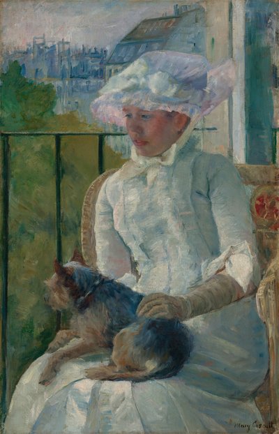Ung pige ved et vindue af Mary Cassatt