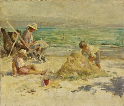 Ved havet (olie på lærred) af Mary Constance Oliver