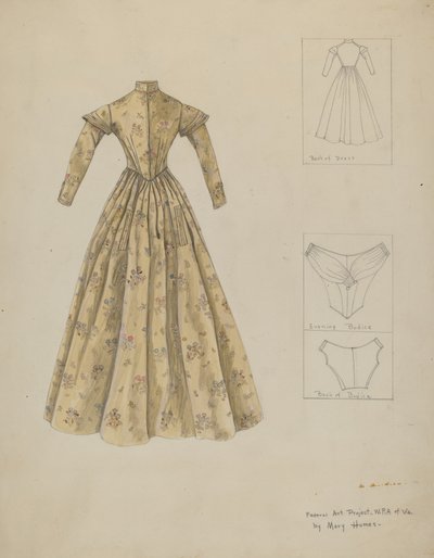 Kjole, c. 1937. af Mary E Humes