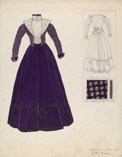 Kjole, c. 1938. af Mary E Humes