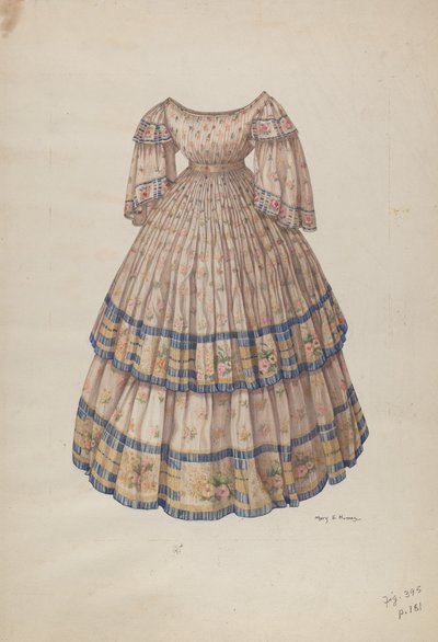 Kjole med bøjleskørt af Mary E. Humes