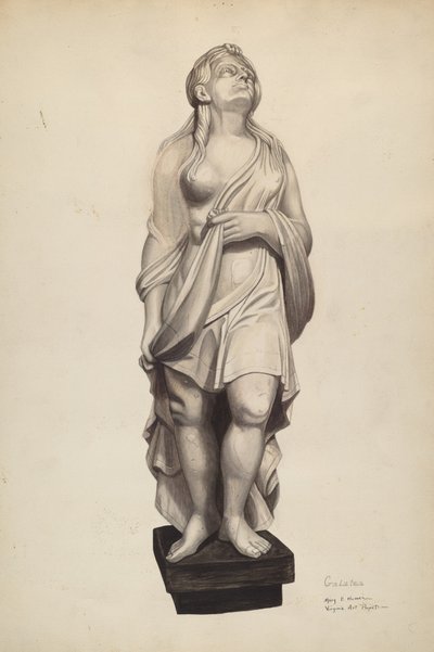 Galatea galionsfigur, ca. 1940. af Mary E Humes