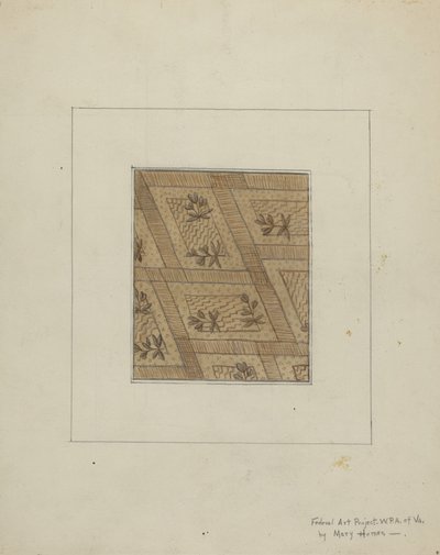 Materiale fra Kjole, ca. 1937. af Mary E Humes