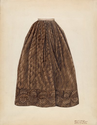 Underkjole, ca. 1938. af Mary E Humes