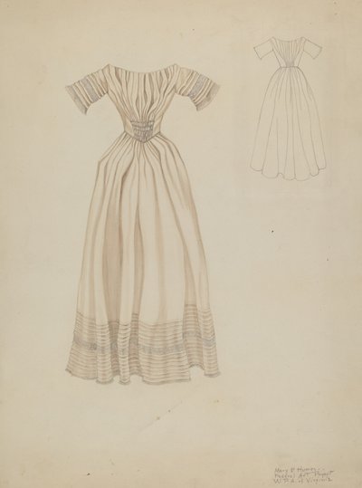 Brudekjole, c. 1937. af Mary E Humes