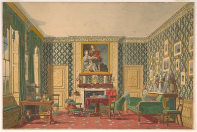 Tegning, et interiør, 1837-40 af Mary Ellen Best
