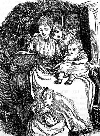 En mor, der nusser sine børn af Mary Ellen Edwards