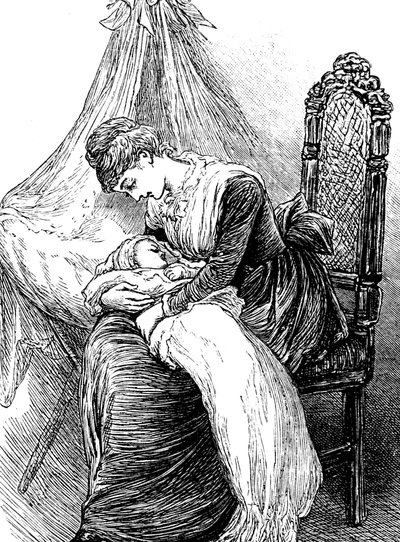 En ung mor, der nusser sit barn af Mary Ellen Edwards