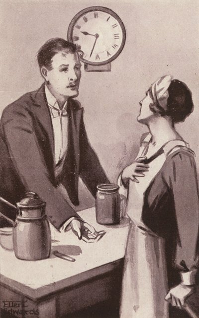 Illustration til Kipps af H.G. Wells (litografi) af Mary Ellen Edwards