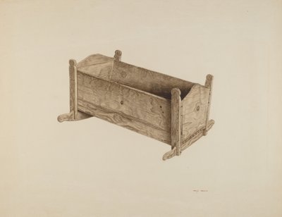 Box Cradle, ca. 1939. af Mary Hansen