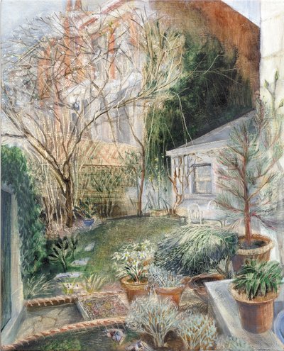 London Garden, 2002 (olie om bord) af Mary Kuper