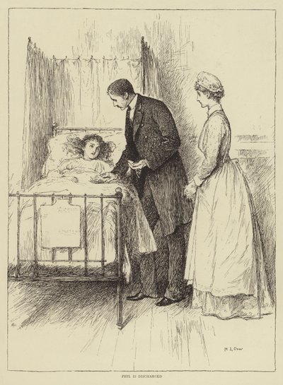 Illustration til historien om en sygeplejerske, af ære Morten af Mary L. Gow
