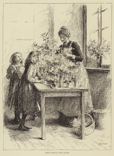 Illustration til historien om en sygeplejerske, af ære Morten af Mary L. Gow