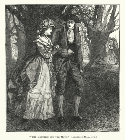 The Prentice and the Maid (gravering) af Mary L. Gow