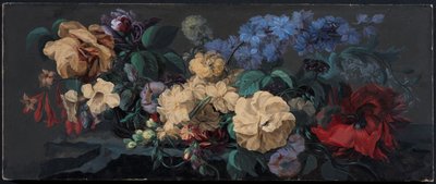 Sommerblomster på en afsats af Mary Moser