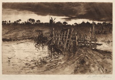 Tween the Gleamin and the Mirk, When the Kye come Hame, 1883. af Mary Nimmo Moran