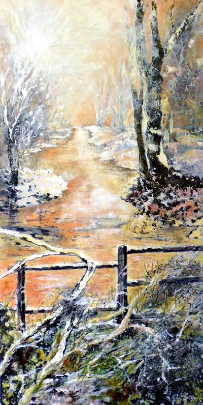 Tidlig vinter morgen langs Markeaton bæk af Mary Smith