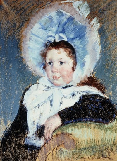 Dorothy i en meget stor motorhjelm og en mørk frakke, ca. 1904 af Mary Cassatt