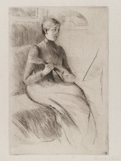Mandolinspilleren af Mary Stevenson Cassatt