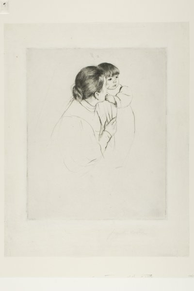 Peasant Mother and Child, ca. 1895 (koldnål på elfenbenspapir) af Mary Stevenson Cassatt