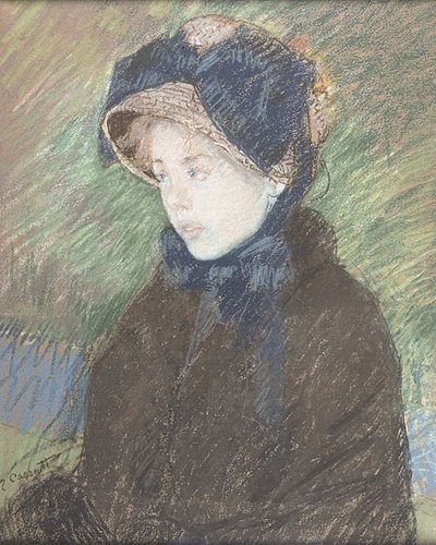 Portræt af en ung pige, ca. 1880 (pastel på papir) af Mary Stevenson Cassatt