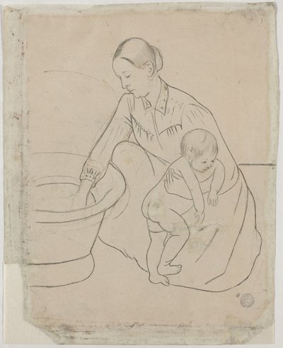 The Bath [bagside]. af Mary Stevenson Cassatt