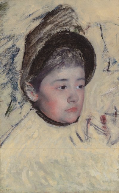 Kvinde iført motorhjelm, ca. 1889 af Mary Cassatt