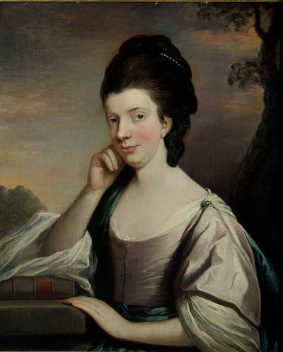 Portræt af en dame, menes at være fru Elizabeth Hartley (1751-1824) af Mason Chamberlain