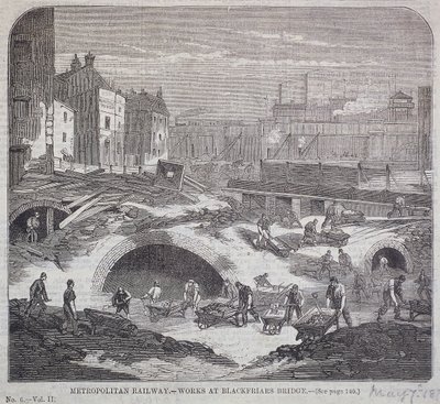 Blackfriars Bridge, London, 1863 af Mason Jackson