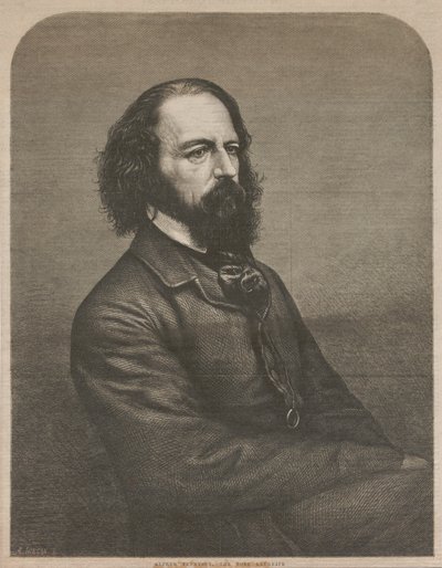 Portræt af Alfred, Lord Tennyson 1809-1892, 1864. af Mason Jackson