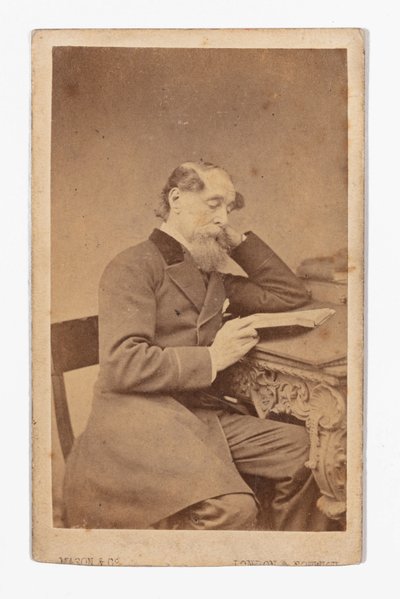 Carte-de-visite af Charles Dickens, af Mason & Co af Mason and Co.