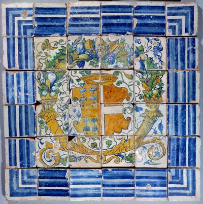 Fortov med våben fra Madeleine de Savoie. Fajance af Masseot Abaquesne (kendt mellem 1526-1564) 1500-tallet Enouen. National Renaissance Museum af Masseot Abaquesne