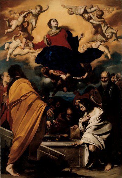 Jomfruens himmelfart, ca. 1630-1635 af Massimo Stanzione