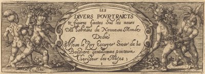 Les divers pourtraicts et figures I (Titelside) af Master AD