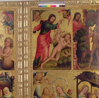 The Creation of Eva, et panel fra Grabower-alteret, St. Petris højalter i Hamborg (se også 153622) af Master Bertram of Minden