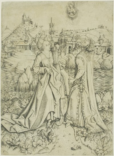 Augustus og Sibyllen af Master E.S.