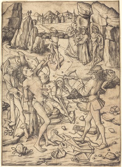 Sankt Sebastians martyrium af Master E.S.