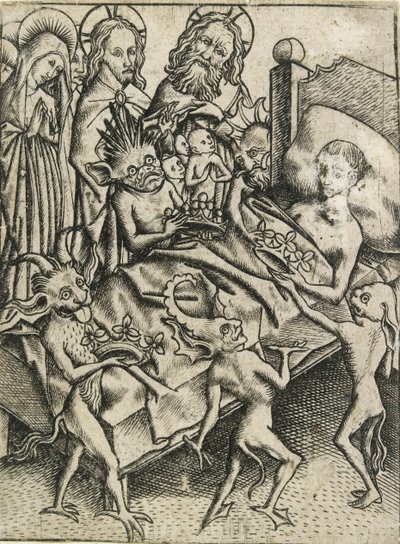 Griskhedens fristelse, c1400-tallet af Master ES