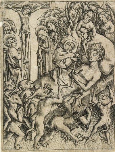 Triumfen over al fristelse i dødens time, c1400-tallet af Master ES