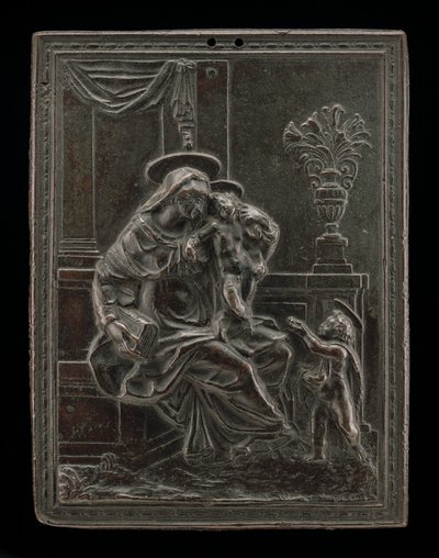 Madonna og barn med Johannes Døberen, sandsynligvis ca. 1600. af Master F.D.