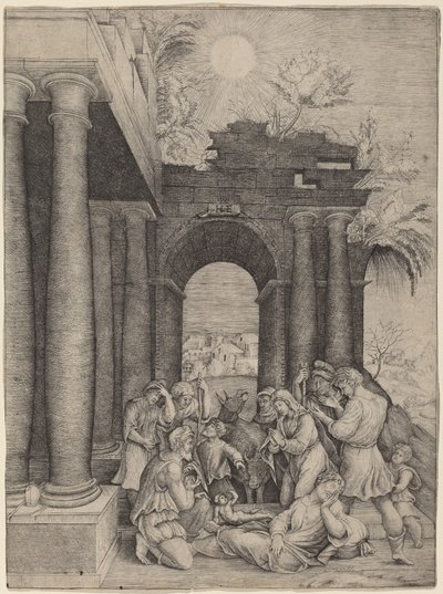 Hyrdernes tilbedelse af Master HFE after Domenico Beccafumi