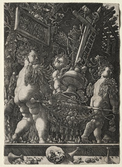 Engle, der bærer passionens emblemer, 1533. af Master H. L.