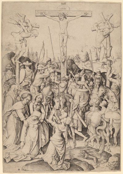 Golgata-bjerget af Master I.A.M. of Zwolle