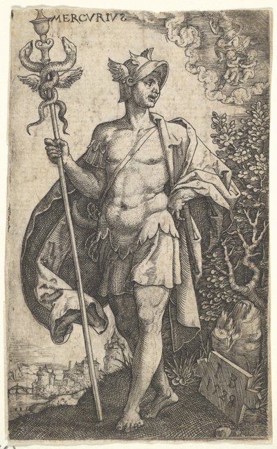 Mercury fra The Gods Who Preside Over the Planets, 1528. af Master I.B.