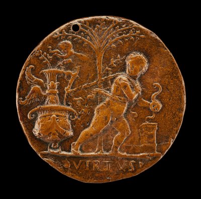 Allegorisk scene [forside], 1500-tallet. af Master I.S.A.