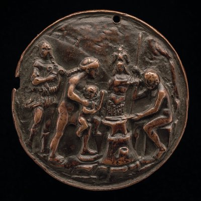 Apollo, Venus, Mars og Vulcan, ca. 1500. af Master M.C.